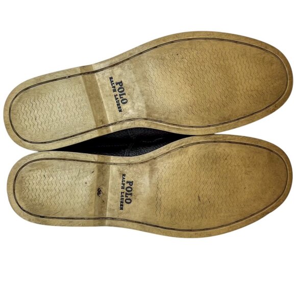 POLO RALPH LAUREN Vintage Barnard Top Sider Leather Loafers 10 Boat Shoes Preppy